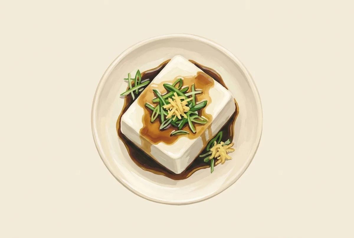 Silken Tofu with Soy and Scallion